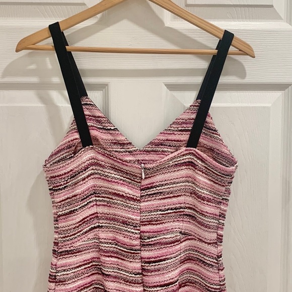 Zara Tweed Pink Velvet Strap Short Romper - Picture 10 of 16